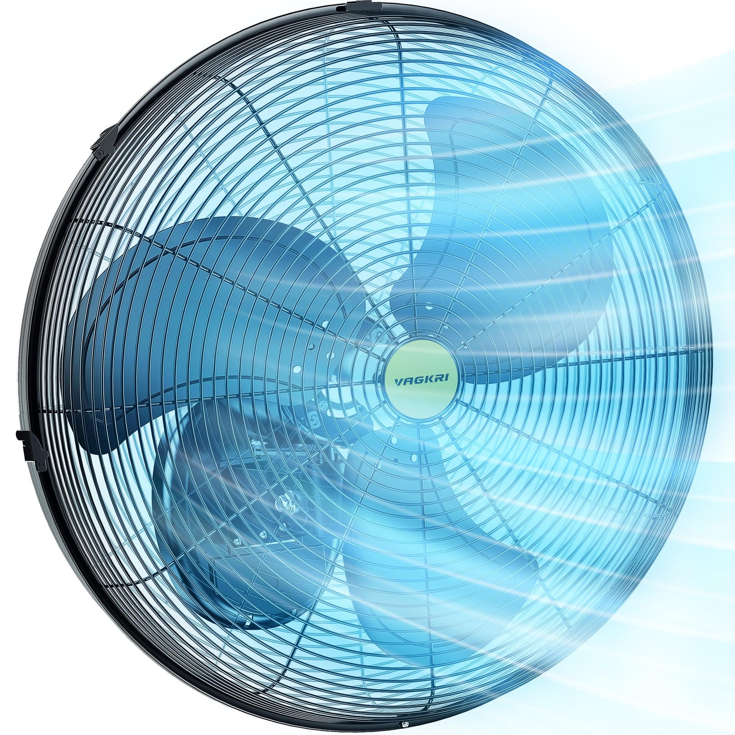 VAGKRI Wall Fan, 20 Inch High Velocity Metal Oscillating Wall Fan, 3 Speeds, 5300CFM Industrial Wall mounted Fan for Home Office Patio Garage Factory Greenhouse Warehouse Farm
