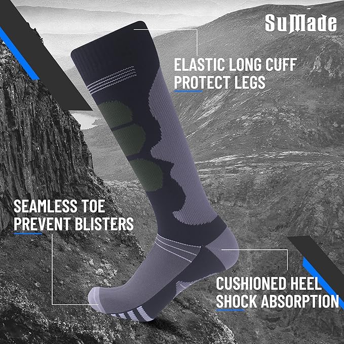 Waterproof Socks, Men Women Knee High Hiking Kayaking Socks 1 Pair