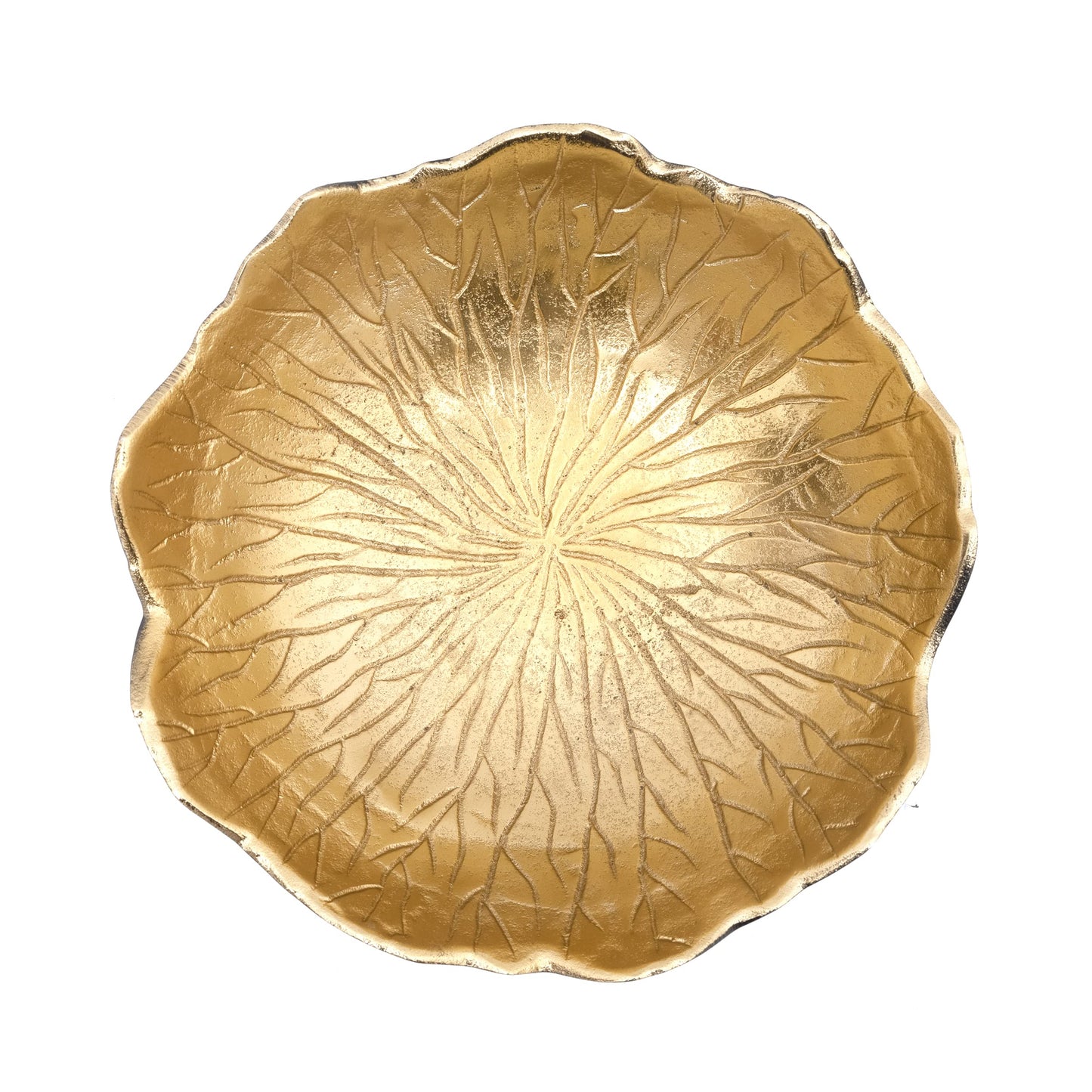 Leaf Bowl for Serving Fruits, Appetizers - Black & Gold - Elegant Home Decor Centerpiece Serveware Charcuterie Catchall Vanity Dish For Entertaining, Wedding 9" D 3" H