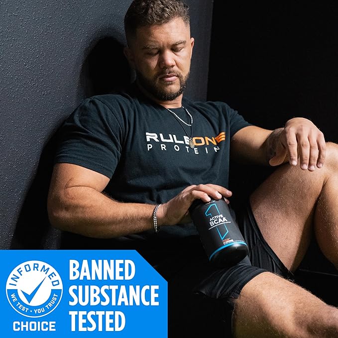 Rule 1 Active BCAA - Performance, Hydration, and Recovery Support with 5g BCAAs + Electrolytes, L-Glutamine, and Citrulline (30 Servings, Grape)