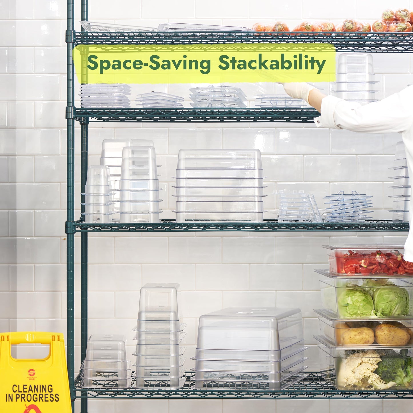 CURTA 6-Pack 1/3 Size 6" Deep NSF Polycarbonate Food Pans with Handled Lids & Drain Trays | Dishwasher & Freezer Safe Clear Container for Prep Tables, Buffet, Salad Bar, Commercial & Home Kitchen