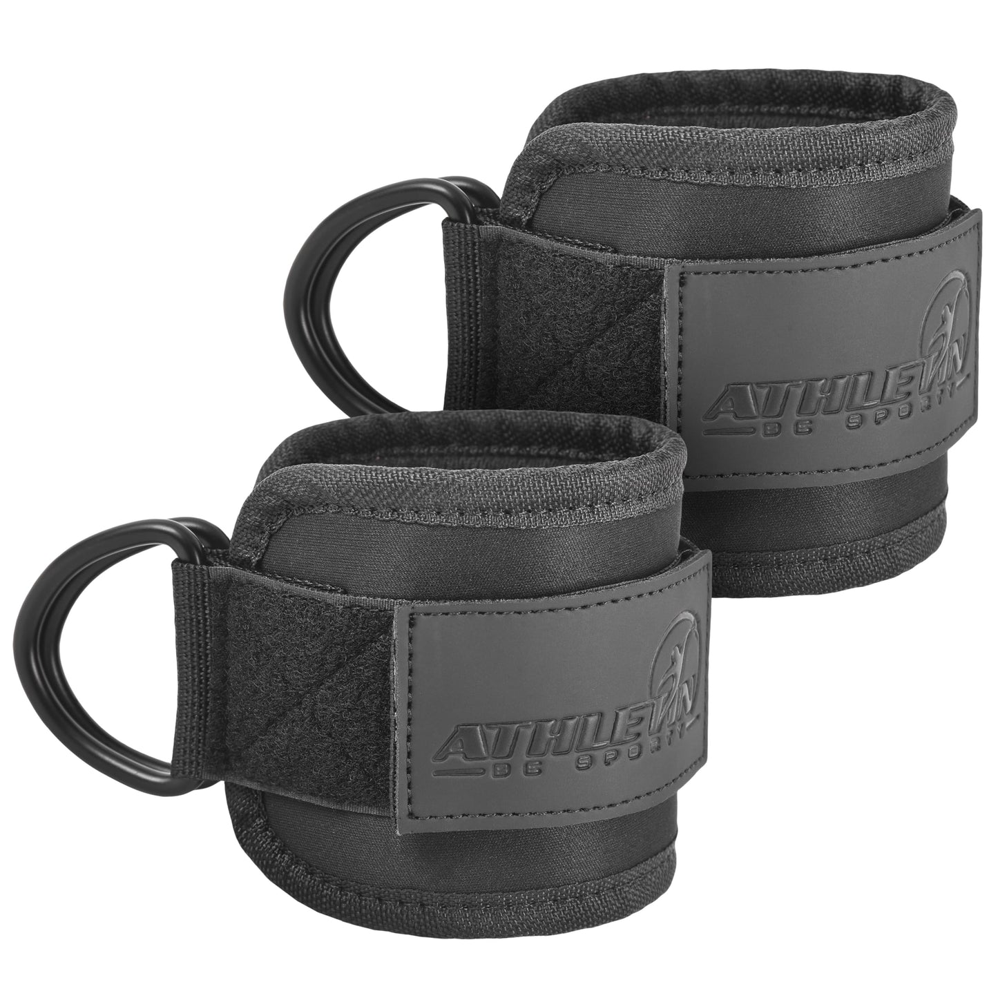 ATHLETIN BE SPORTY Cable Machine Ankle Straps for Women & Men - Adjustable Ankle Cuffs for Glute Kickbacks, Leg Extensions, Hip Abduction - Soft Padding, Heavy Duty Gym Workout Strap