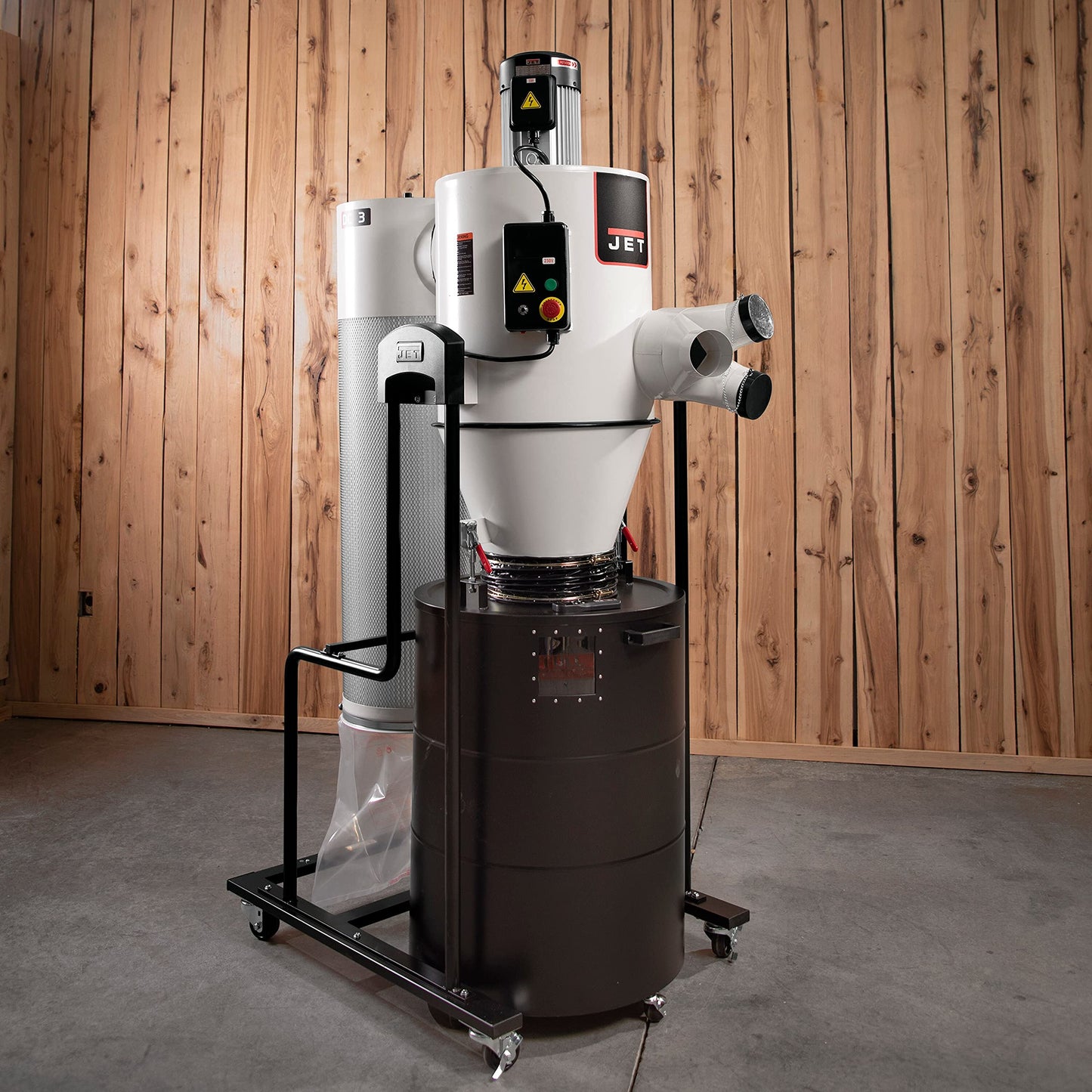 JET Cyclone Dust Collector, 2-Micron Filter, 3 HP, 230V 1Ph (Model JCDC-3)