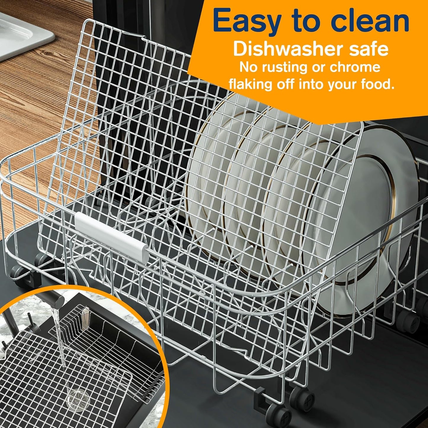 Skiennix Cooling Racks - Heavy Duty Stainless Steel Wire Racks for Baking & Grilling | 11.65''x16.85'' Silver