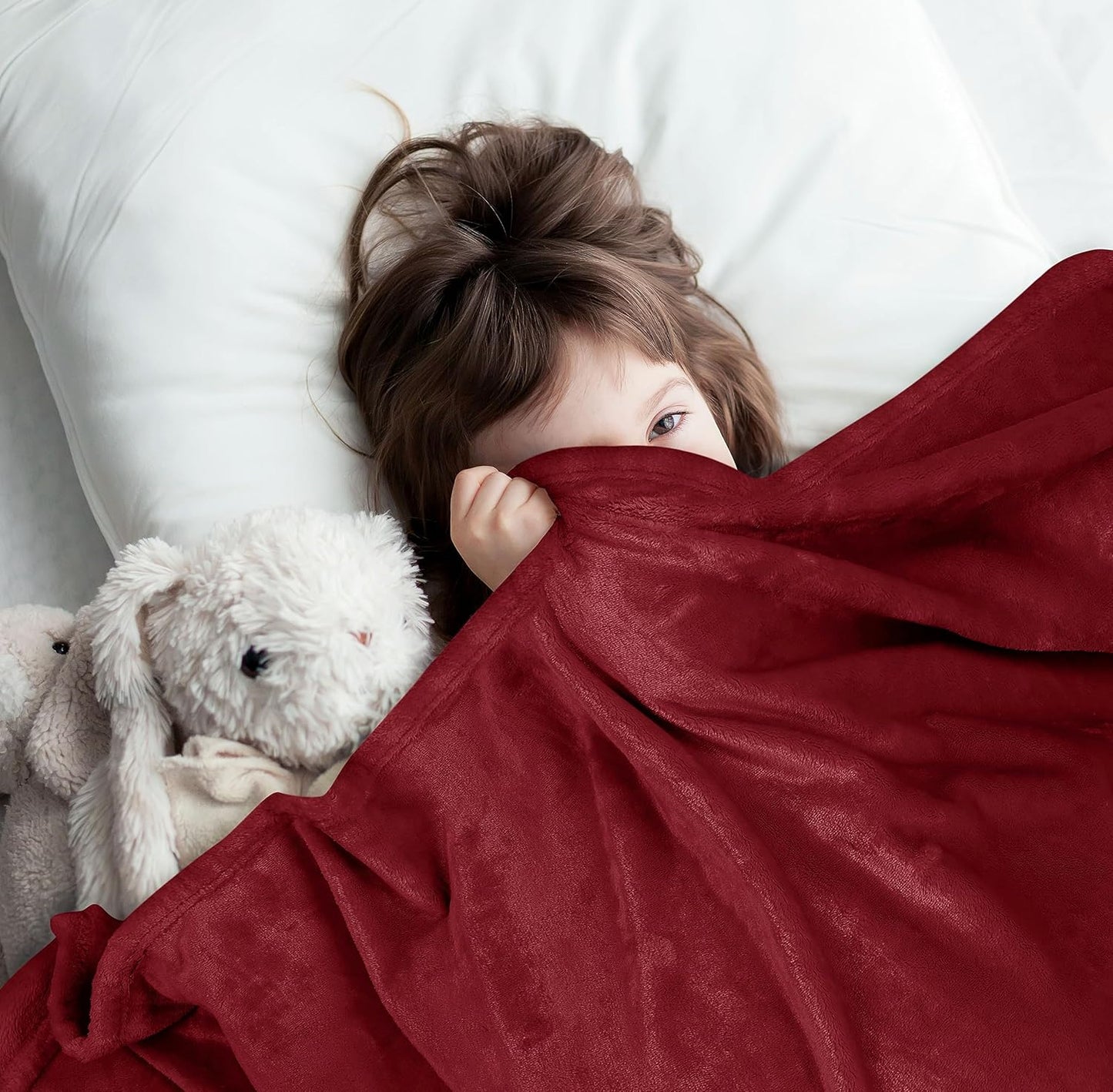 Utopia Bedding Fleece Blanket - Luxury Burgundy Queen Size Microfiber | Soft & Anti-Static (90x90 Inch)