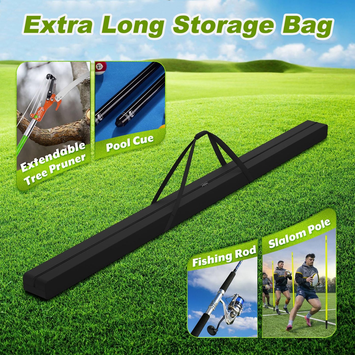 Cosmos Javelin Carrying Case, 108" Throwing Javelin Carrier Bag Portable Track and Field Tote for Competition and Training, Holds Up to 10 Javelins of 800g, Bag Only
