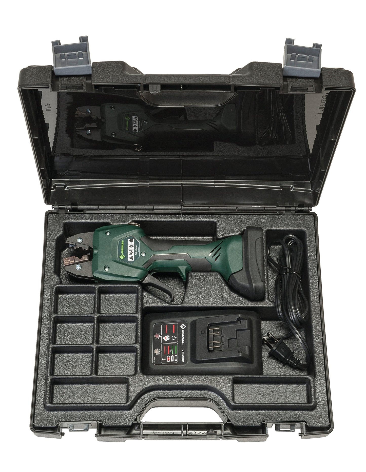 Greenlee EK50ML13811 Micro Crimping Tool Kit with 13.8mm JAW, 110V, Black