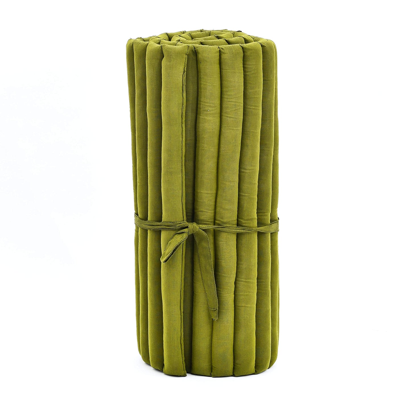 Leewadee - Foldable Floor Mattress - Japanese Roll Up Futon -Trifold Tatami Mat- Guest Floor Bed - Camping Mattress - Thai Massage Mat, Kapok Filled, 75 x 28 inches, Green