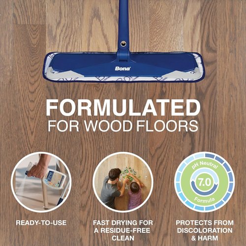 Bona Hardwood Floor Cleaner Spray | 32 Fl Oz | Residue-Free Solution for Wood Floors