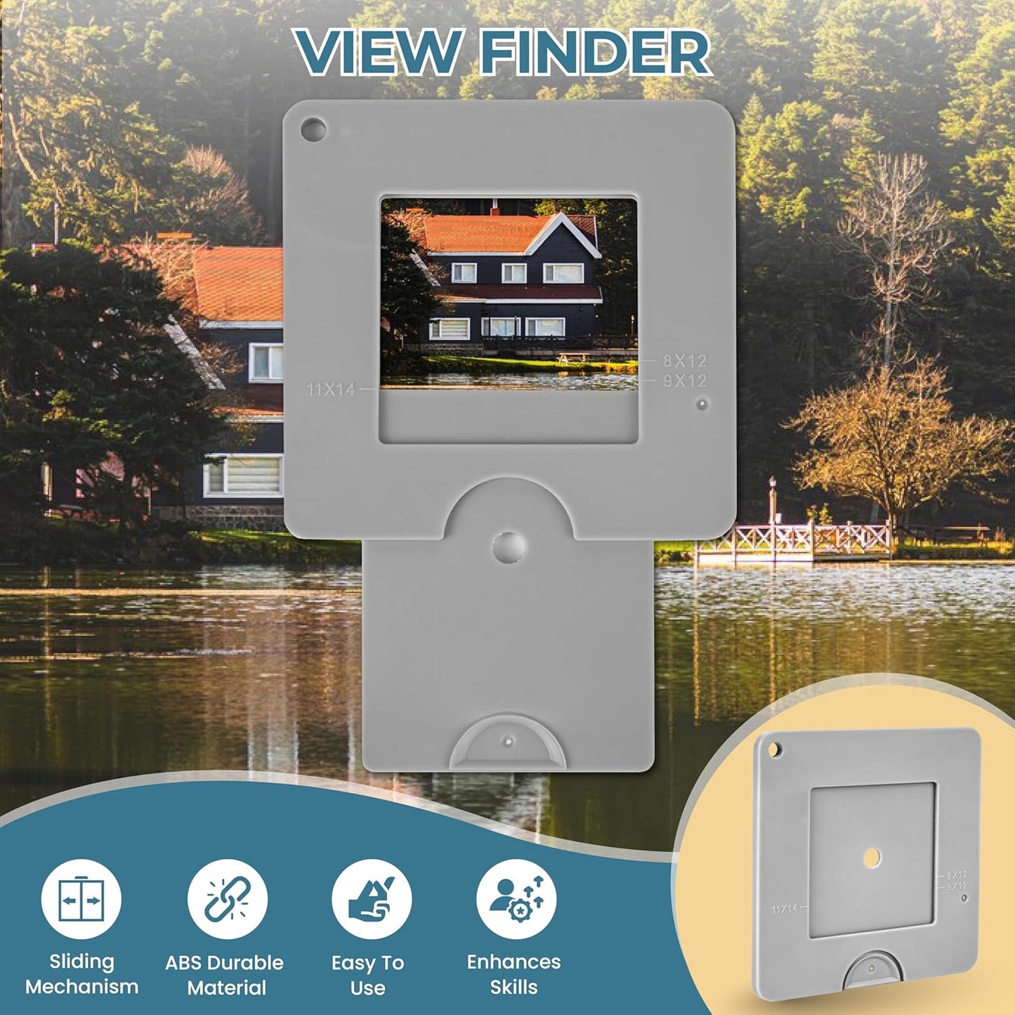 ViewFinder & Color Isolation ViewCatcher Sliding Mechanism - Custom Viewfinder & View Finder for Artists | Artist