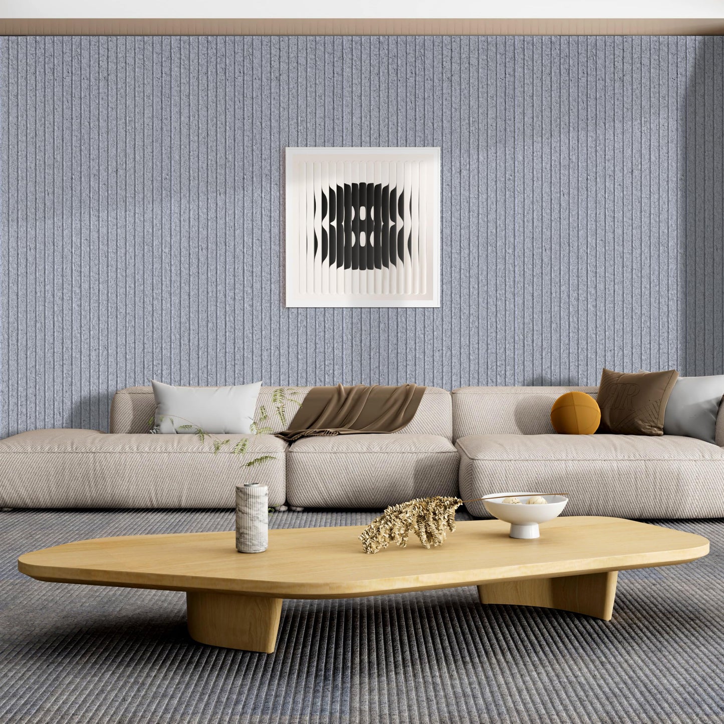 5 Pack Acoustic Panels, 47.2 x 23.6 x 0.35 Inch Sound Proof Panels for Walls, Premium Wall Sound Absorbing Panels, Decorative Sound Dampening Panels for Media Room, Office and Studio,Silver Gray
