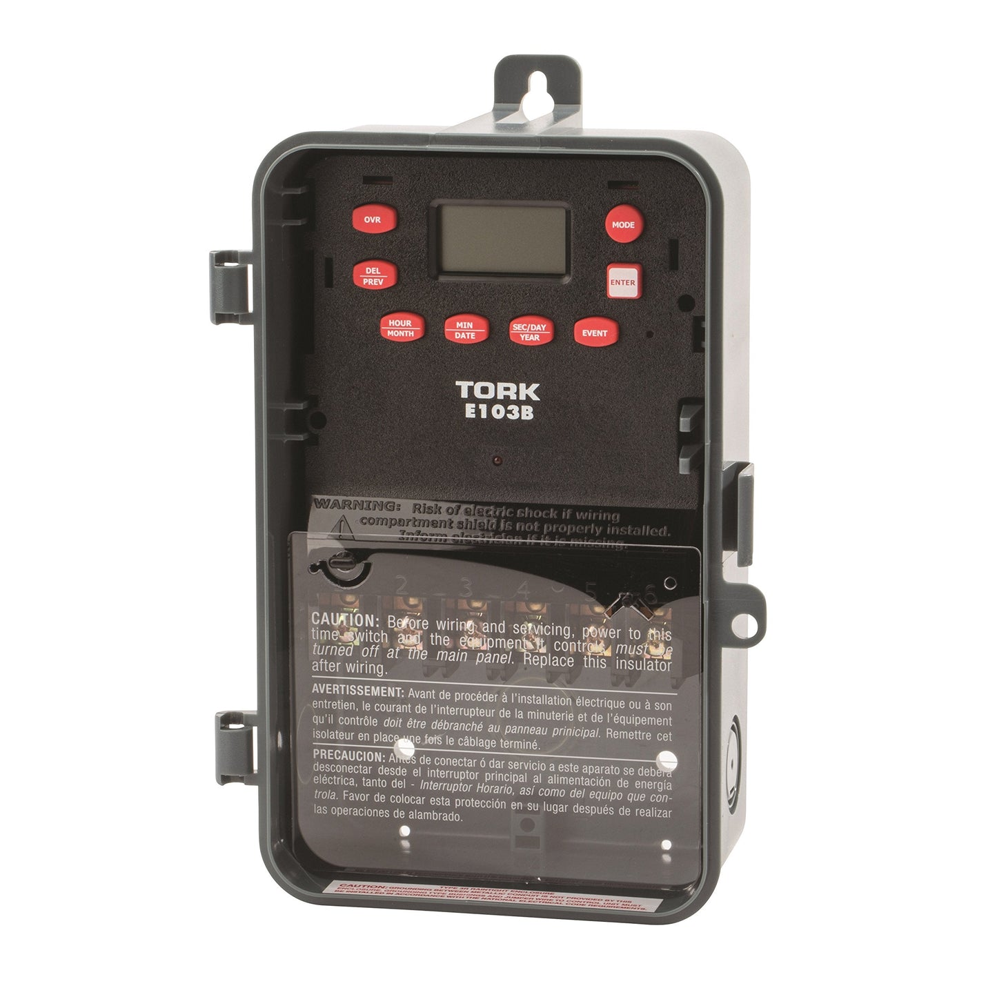 NSI Multipurpose Control 24 Hour Time Switch, 120-277 VAC Input Supply, 1 Channel, DPST Output Dry Contact, Pounds (E103B)