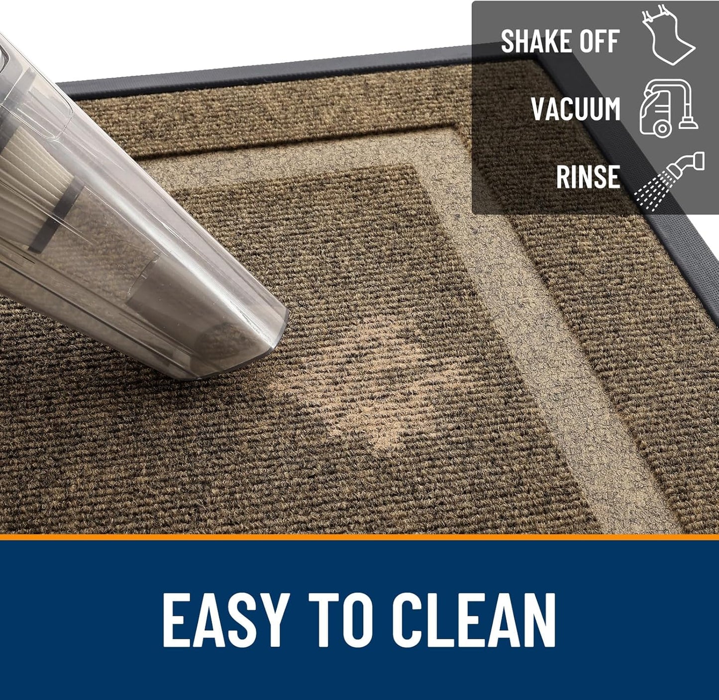 OLANLY Waterproof Front Door Mat | All-Season, Fade Resistant, Easy Clean, 36x24, Brown