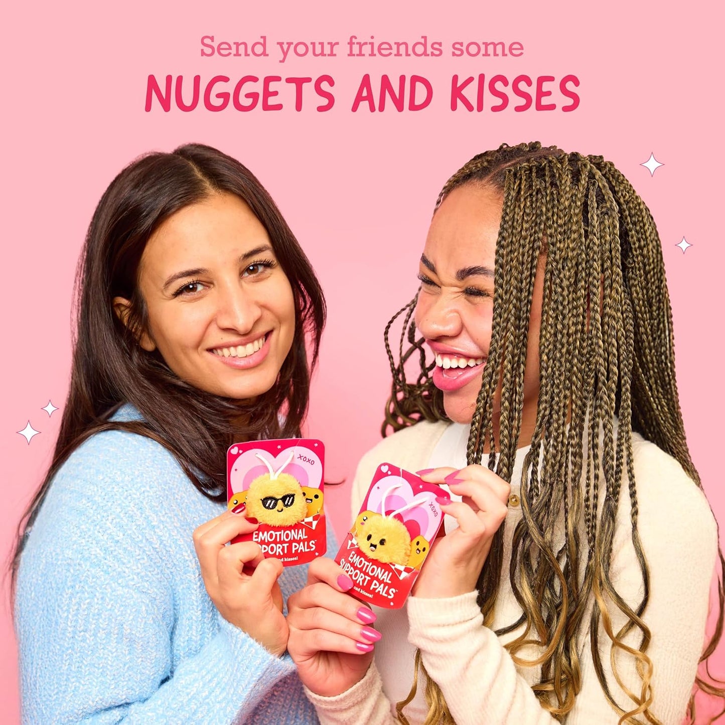 Relatable Emotional Support V-Day Nugget Cards - 10 Plushies & Cards with Carrying Case | Perfect Valentine's Gifts for Kids & Friends