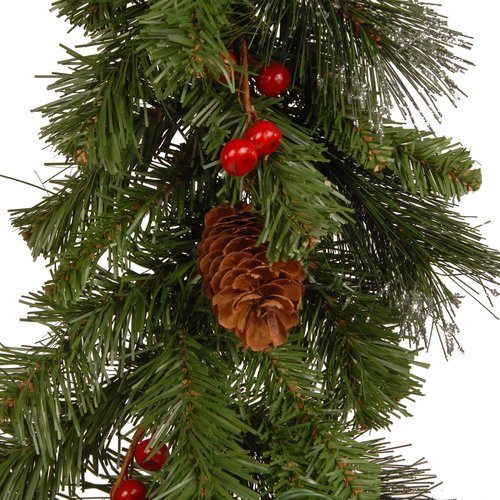 National Tree Company 9 Ft Pre-Lit Crestwood Spruce Christmas Garland | Glitter, Pinecones & 50 LED Lights