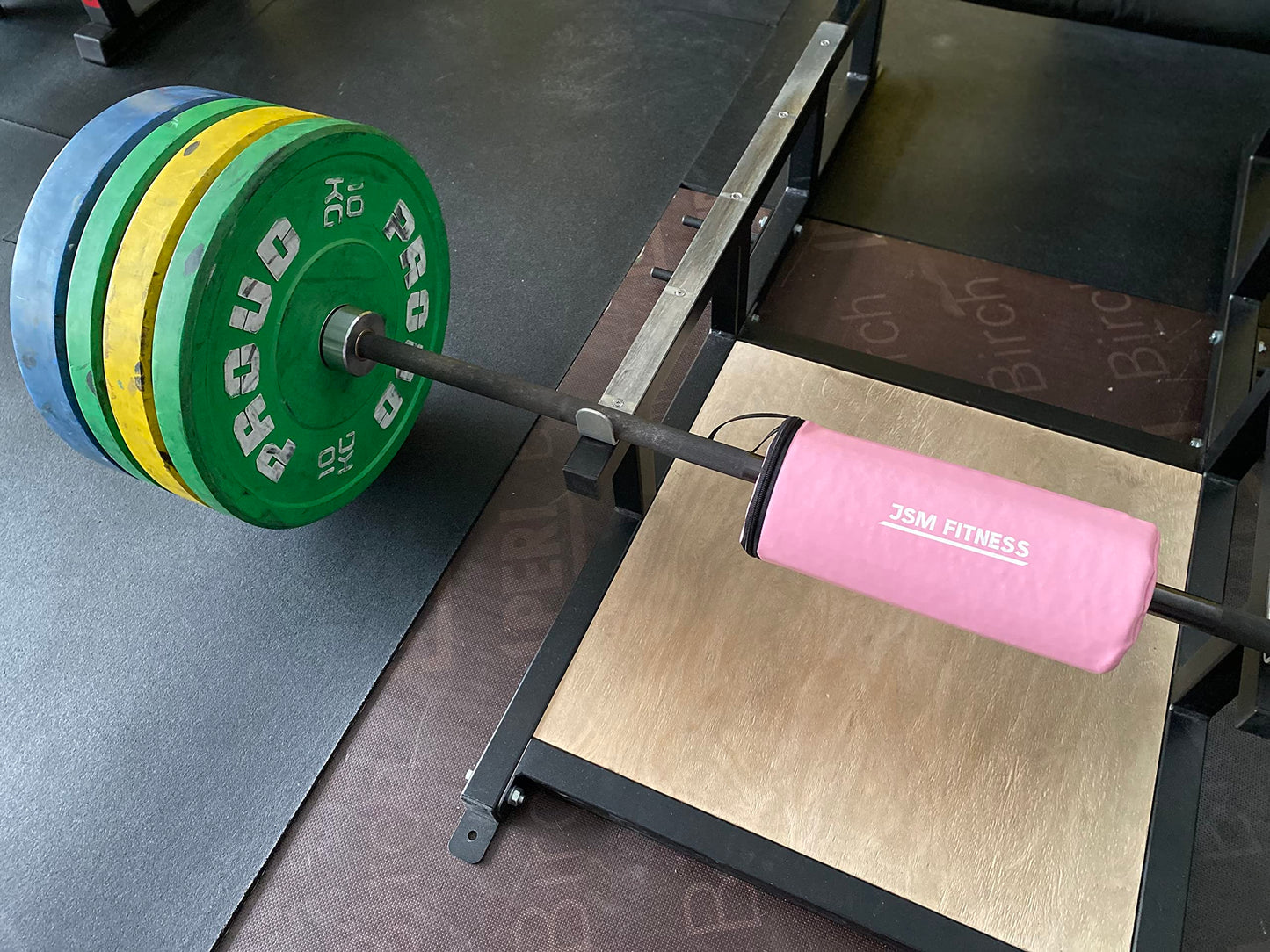 JSM FITNESS Hip Thrust Barbell Pad - Hip Thrust Pad Extra Thick for Glute Exercises, Bar Cushion for Glute Bridges, Bench Press, Workout, Gym Accessory for Women and Men (Pink)
