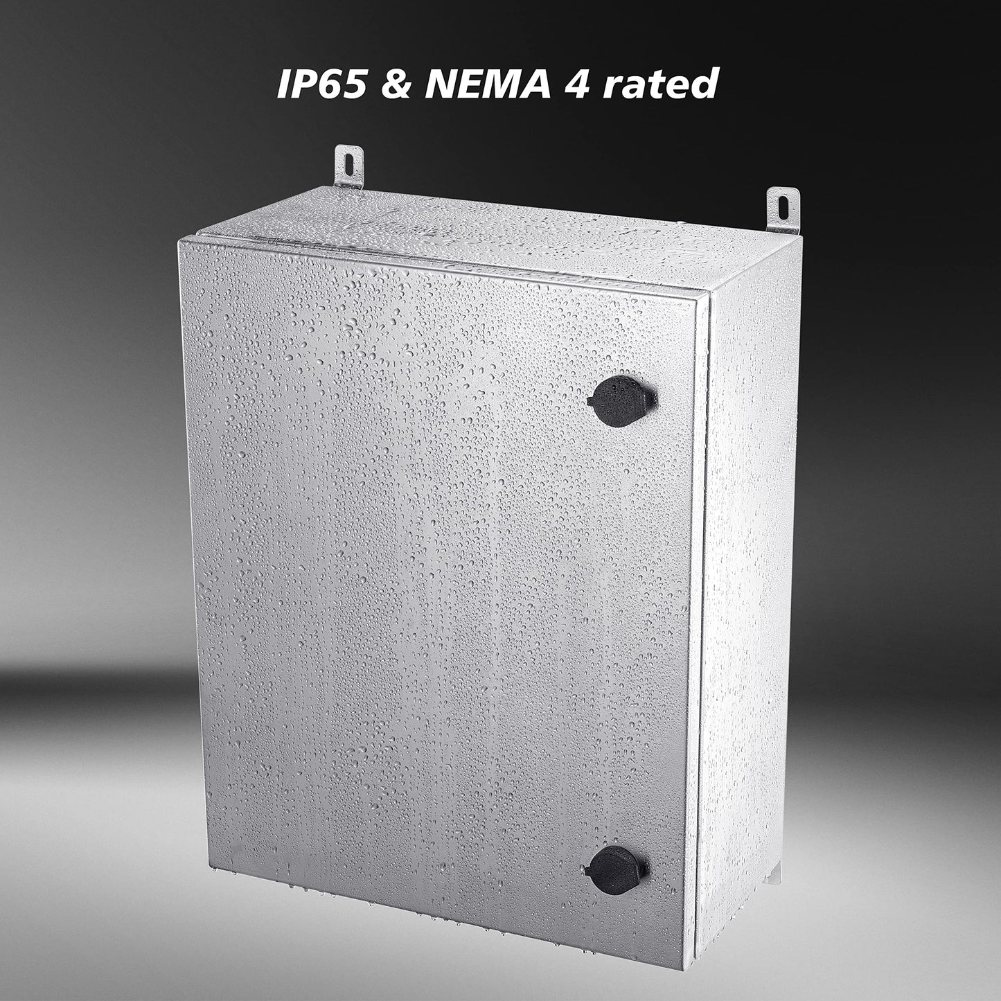 Ordentlich IP65 Weatherproof Stainless Steel Box Wall-Mounted Electronic Equipment Enclosure Box with Mounting Plate and Wall Bracket (20'' x 16'' x 8'')