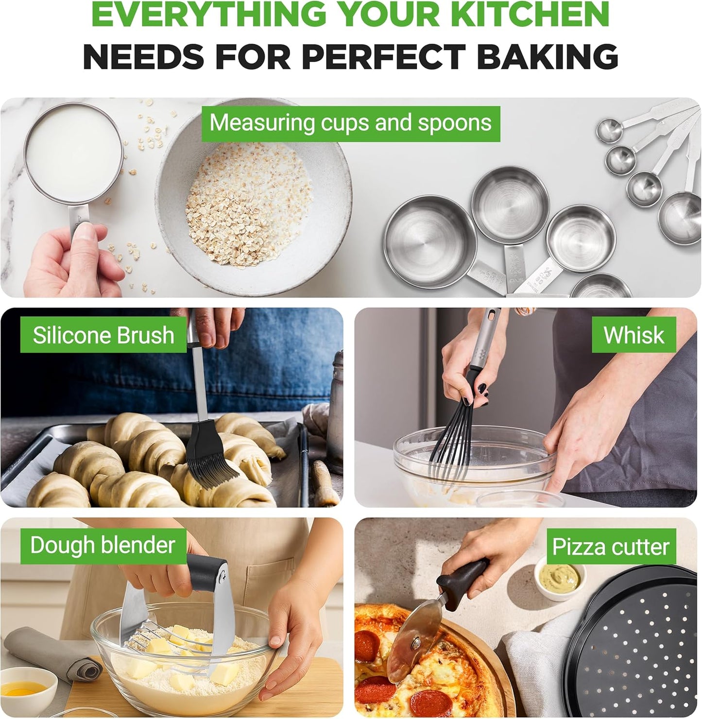 NutriChef 42-Piece Nonstick Bakeware Set - Carbon Steel Pans & Essential Baking Tools - Perfect for Savory & Sweet Treats