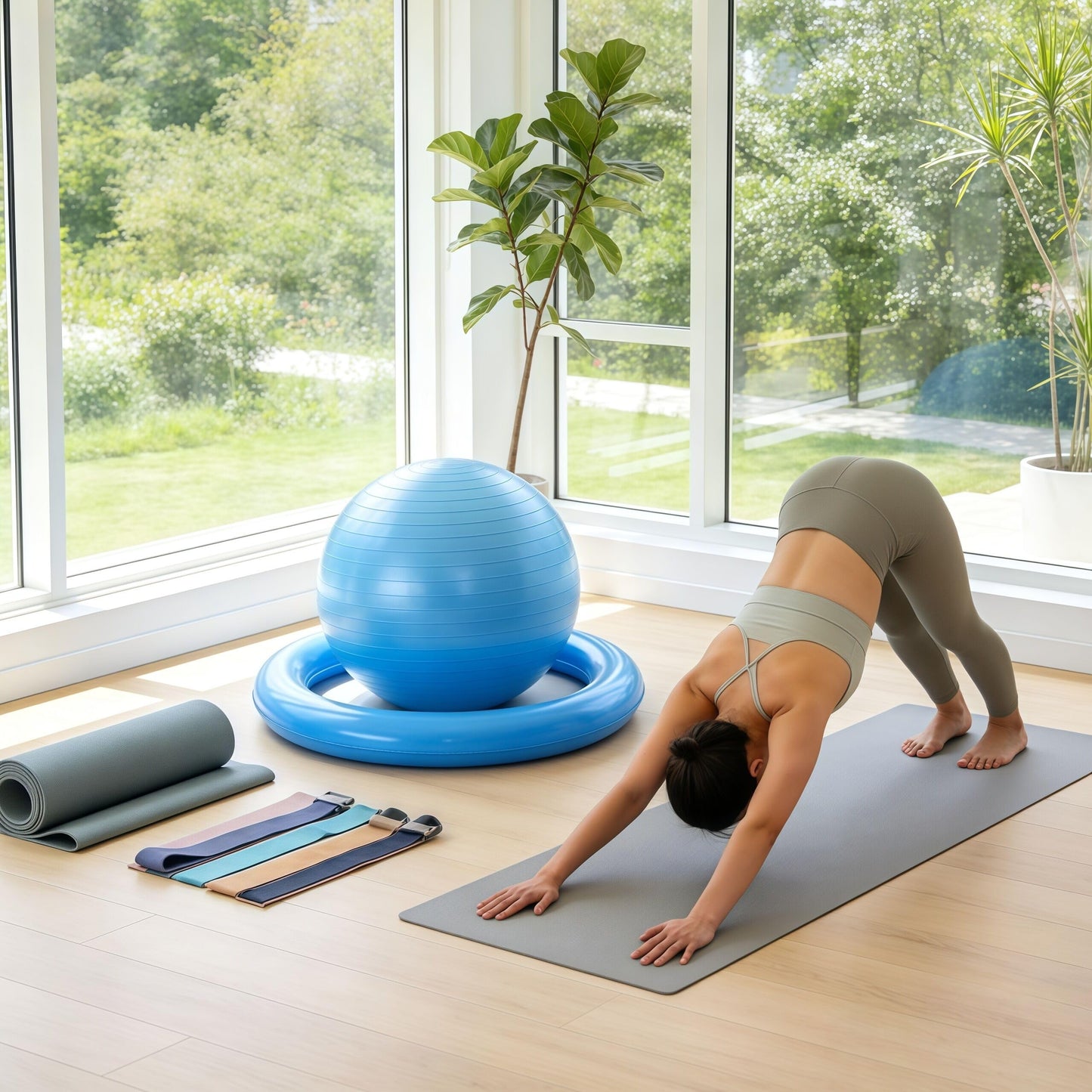 DJDXIZJEK Yoga Ball Base – Non-Slip Stability Ring, Anti-Roll Stand for Exercise Ball, Home Gym & Office Storage, Secure Holder for Fitness Ball, Balance & Posture Support
