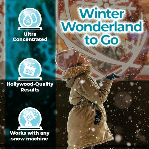 FoamDaddy Snow Machine Liquid Concentrate - Produces 5 Gallons of Fluffy Snow - Safe & Hypoallergenic - 32 oz