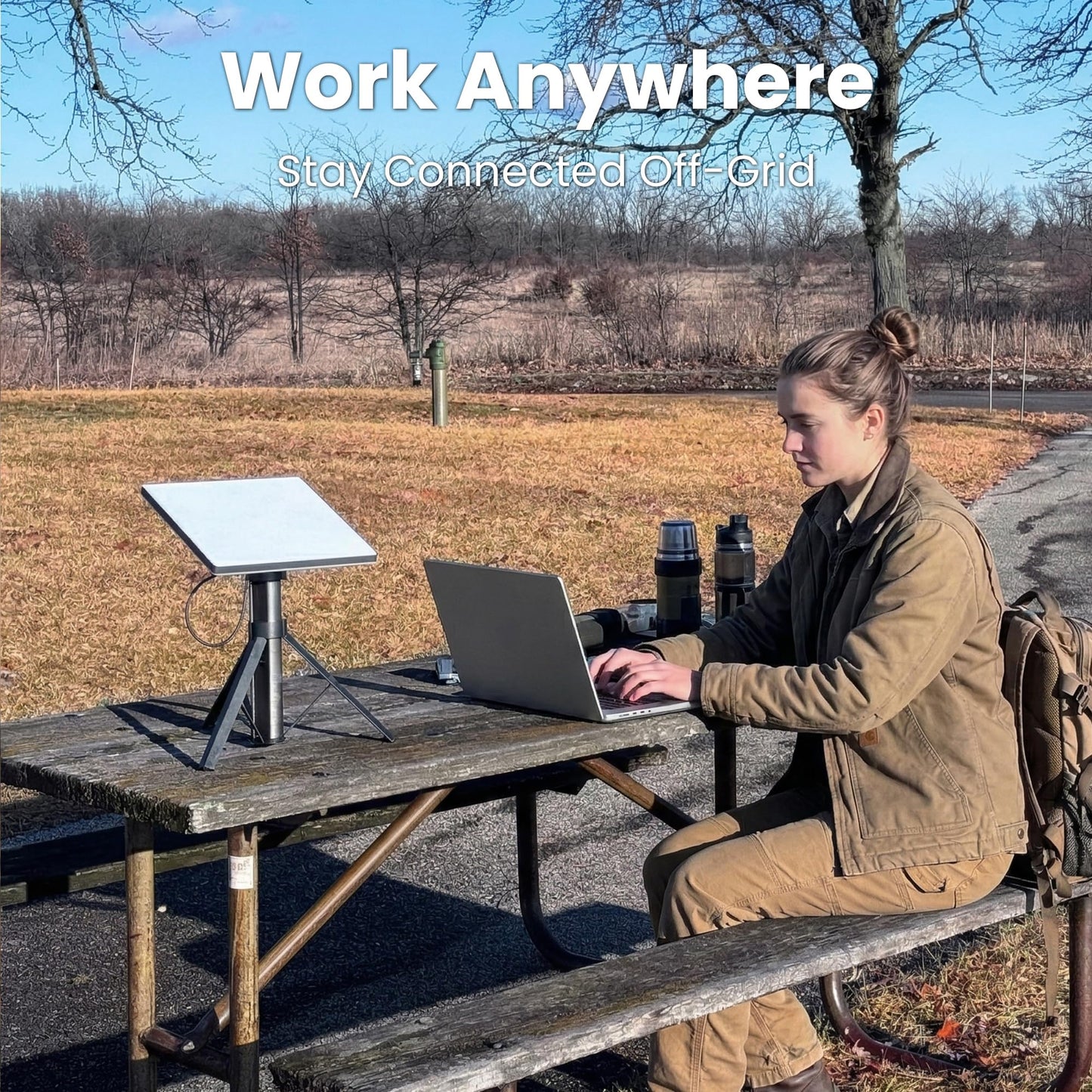 votsolix Starlink Mini Battery Pack 45000mAh 166Wh, 6–8H Runtime, All-in-One Tripod Power, IP67 Waterproof, USB-C PD Fast Charging for Camping RV Off-Grid