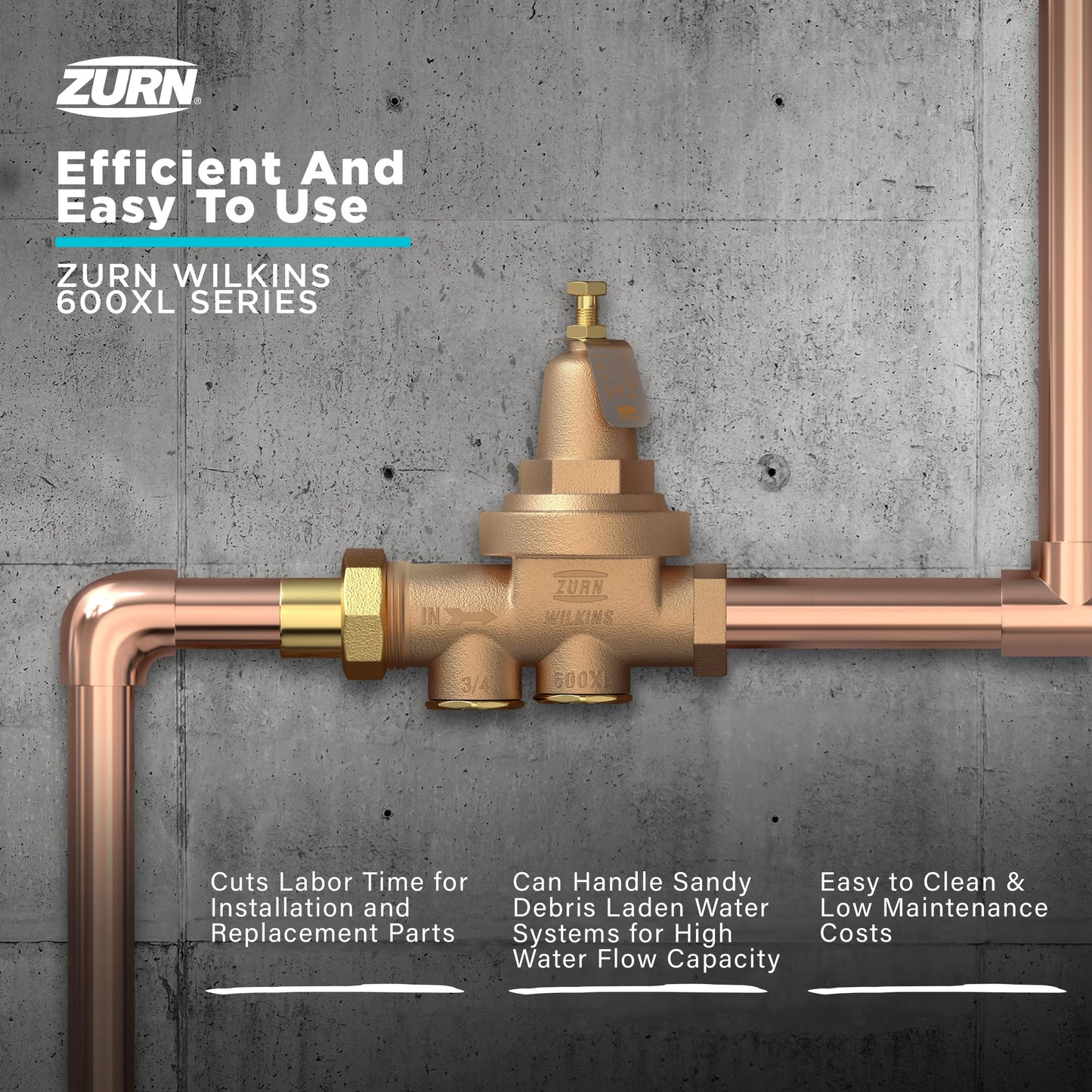 Zurn Wilkins 114-600XL 1-1/4" 600XL Pressure Reducing Valve