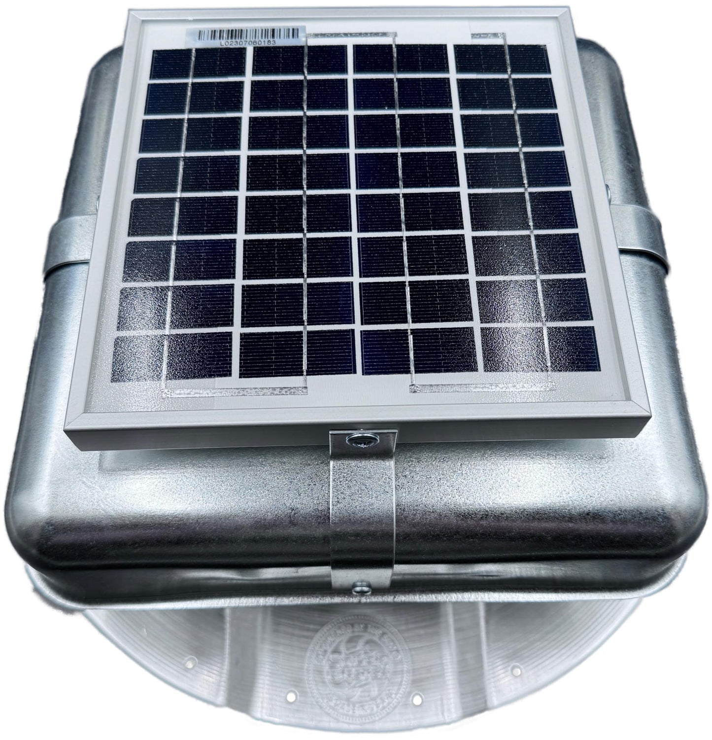Solar RoofBlaster for 3.5" Ribbed Conex Shipping Container (Galvanized)