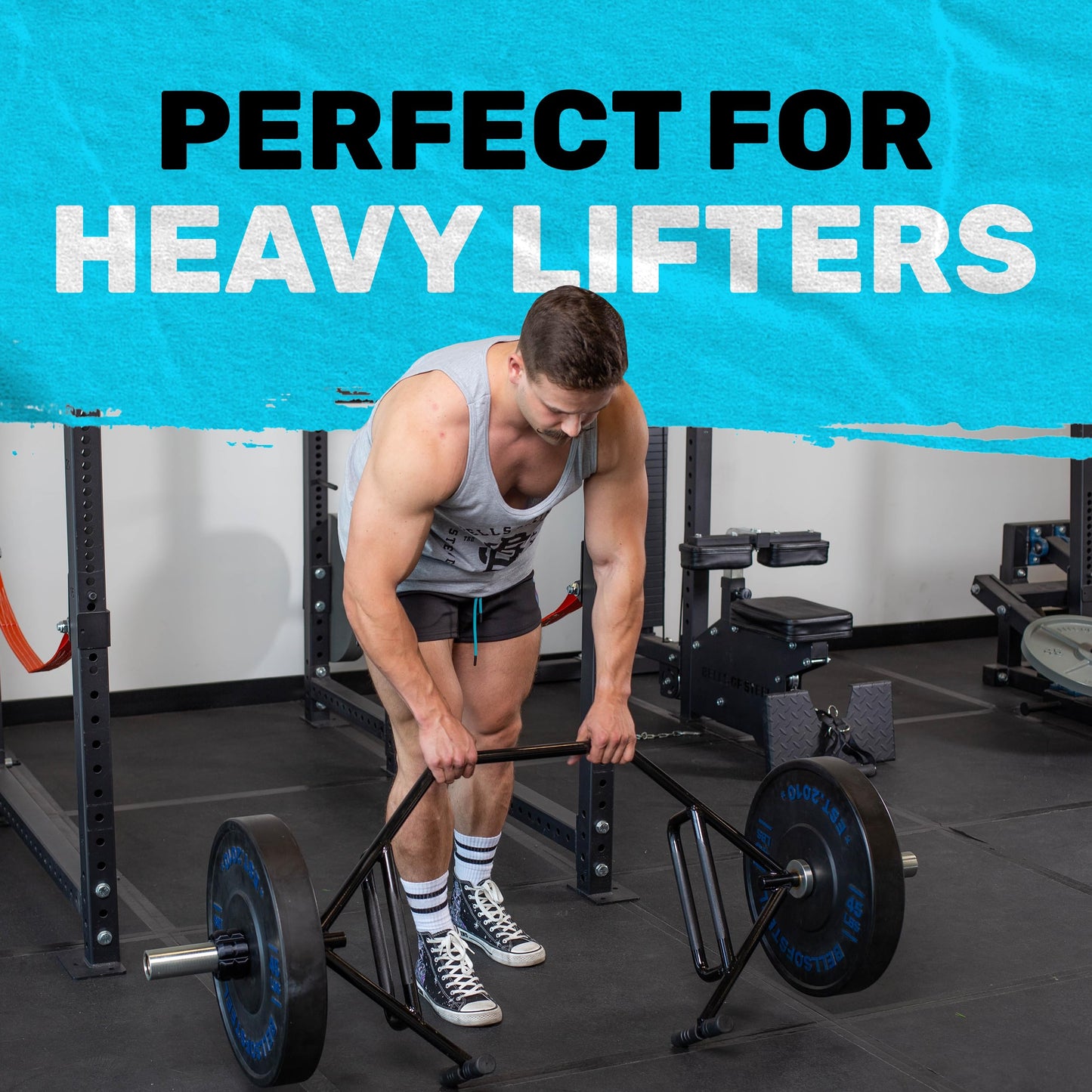 Trap Bar [Bells of Steel] Hex Bar Deadlift, Open-Ended Frame Trap Bars for Weight Lifting, Gym Equipment for Home and Commercial, Built-in Deadlift Jack & Rotating Sleeves, 700 lb Capacity