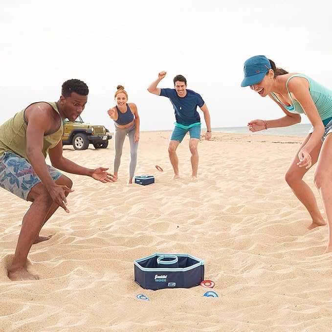 Franklin Sports Washer Toss Game Set - Outdoor Washers Set with Targets + Washers - Perfect for Lawn, Beach + More - Classic Outside + Tailgate Game