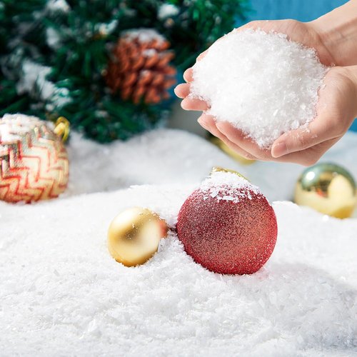 JOYIN 10 Oz Fake Snow - 2 Pack of Artificial Snowflakes for Christmas Tree & Holiday Decor