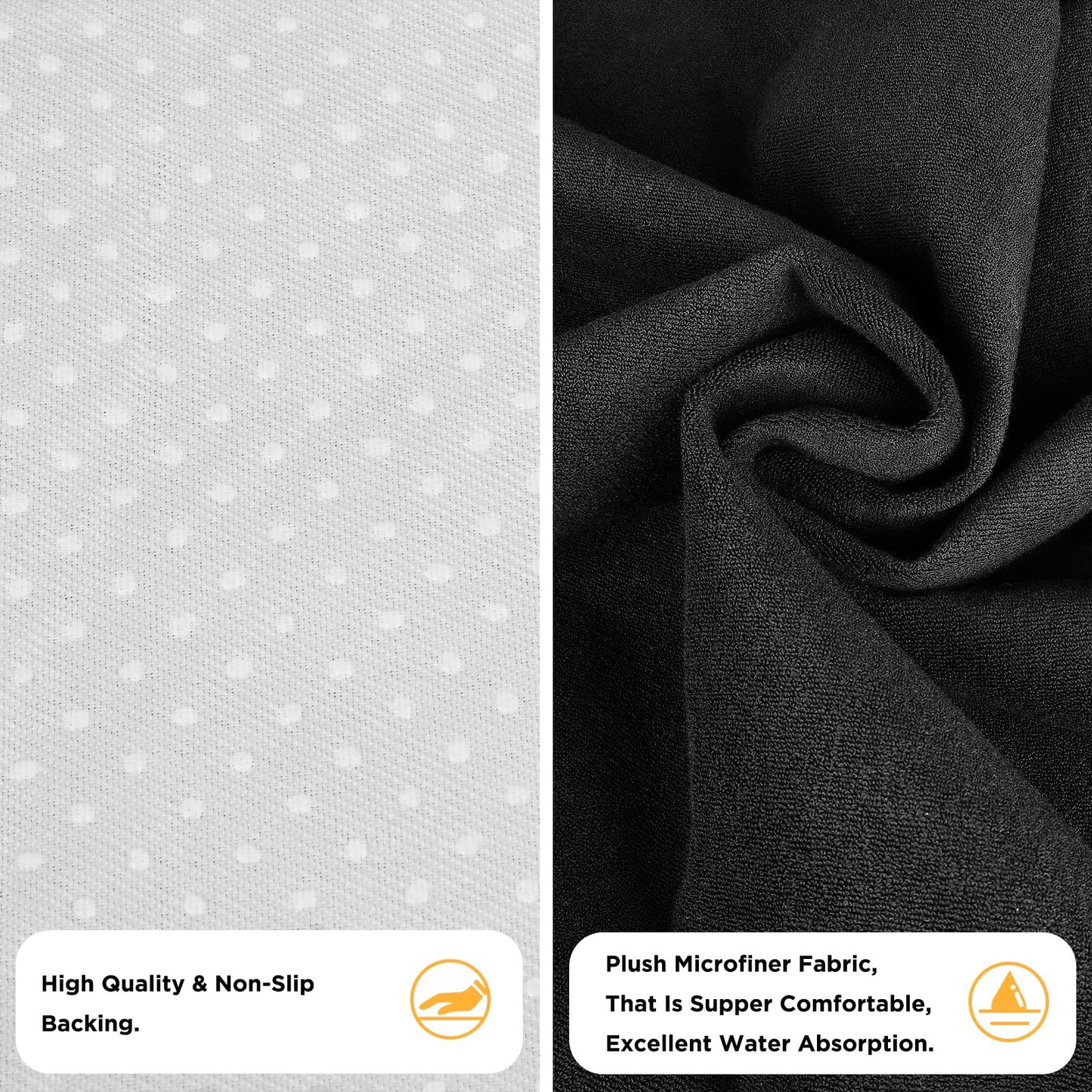 DREAMANIA Waterproof Seat Cover Towel, Premium Sweat Carseat Protector, Perfect for Universal Anti-Slip Car Truck SUV Seat, Great for Surfing Yoga Gym Workout, Black