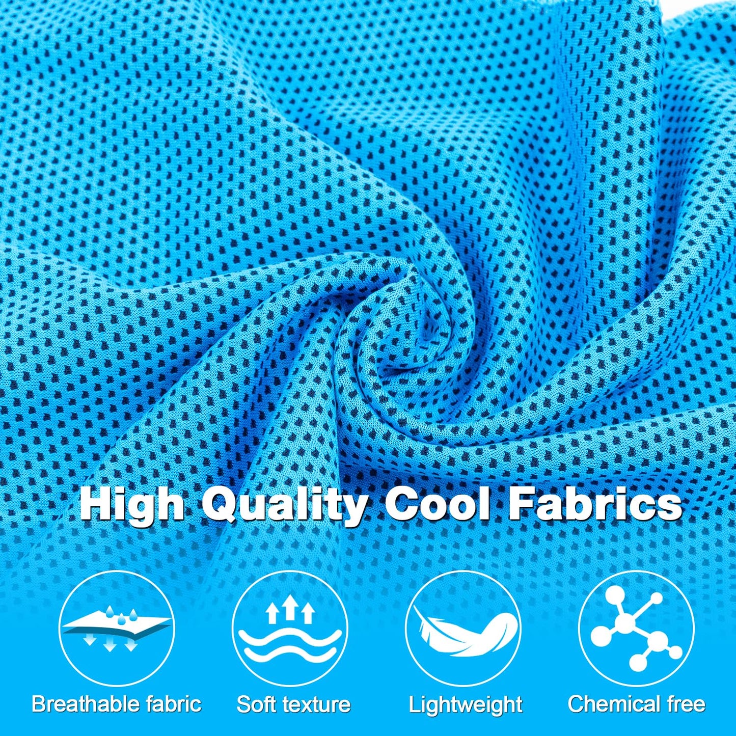 MENOLY 10 Pack Cooling Towels, Cooling Towels for Neck and Face, Sweat Microfiber Towel Soft Breathable Towel for Gym, Yoga, Camping, Running, Fitness, Workout & More Activities