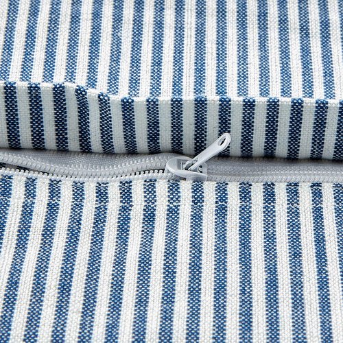 DII Throw Pillow Cover Collection Decorative Cotton Set, Navy, 12x20, 4 Count
