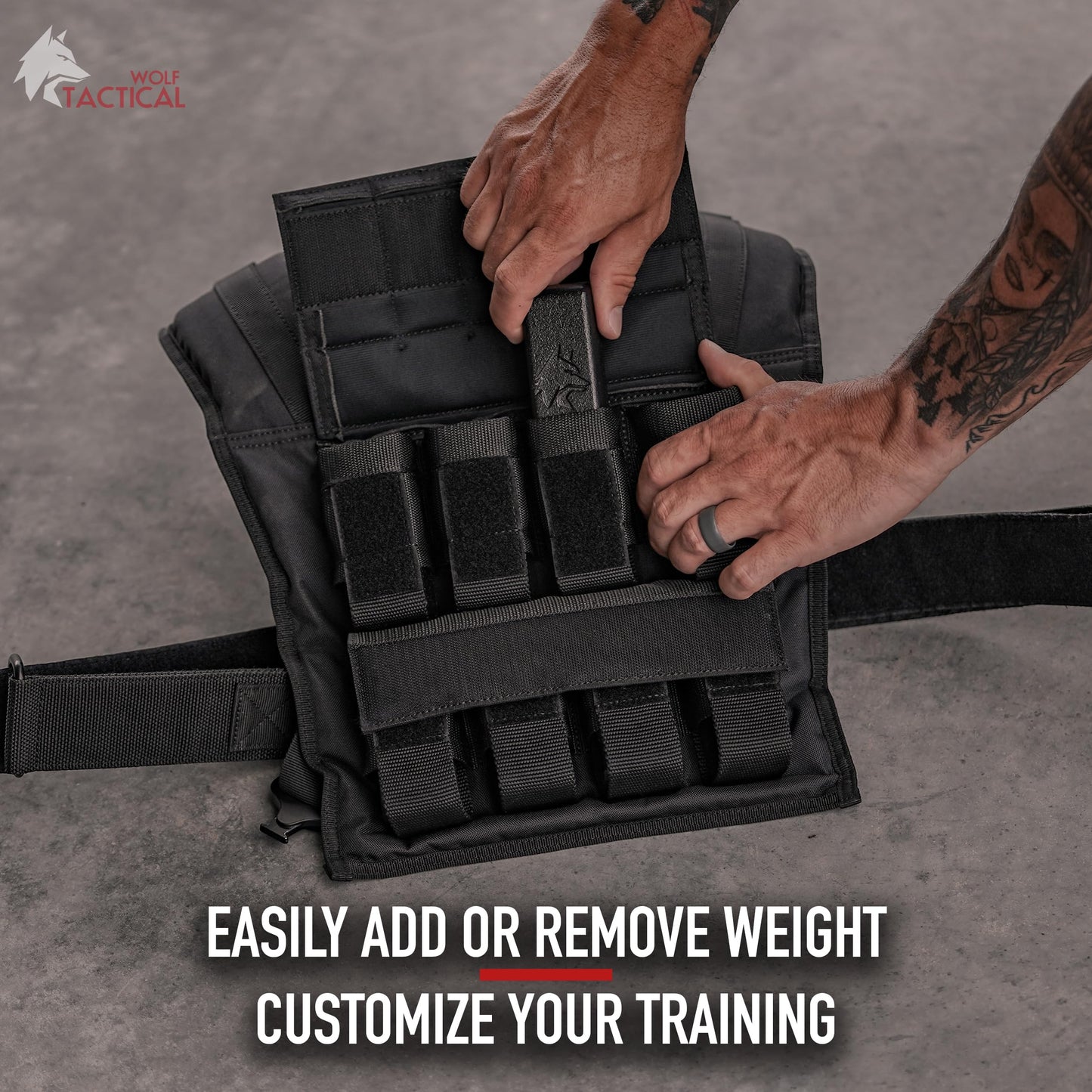 Wolf Tactical Men Weighted Vest - 35 LB Strength Training Tactical Weight Vest Tan