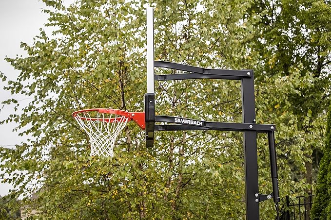 Silverback In-Ground Basketball Hoops, Adjustable Height Tempered Glass Backboard and Pro-Style Flex Rim. - Multiple Styles Available