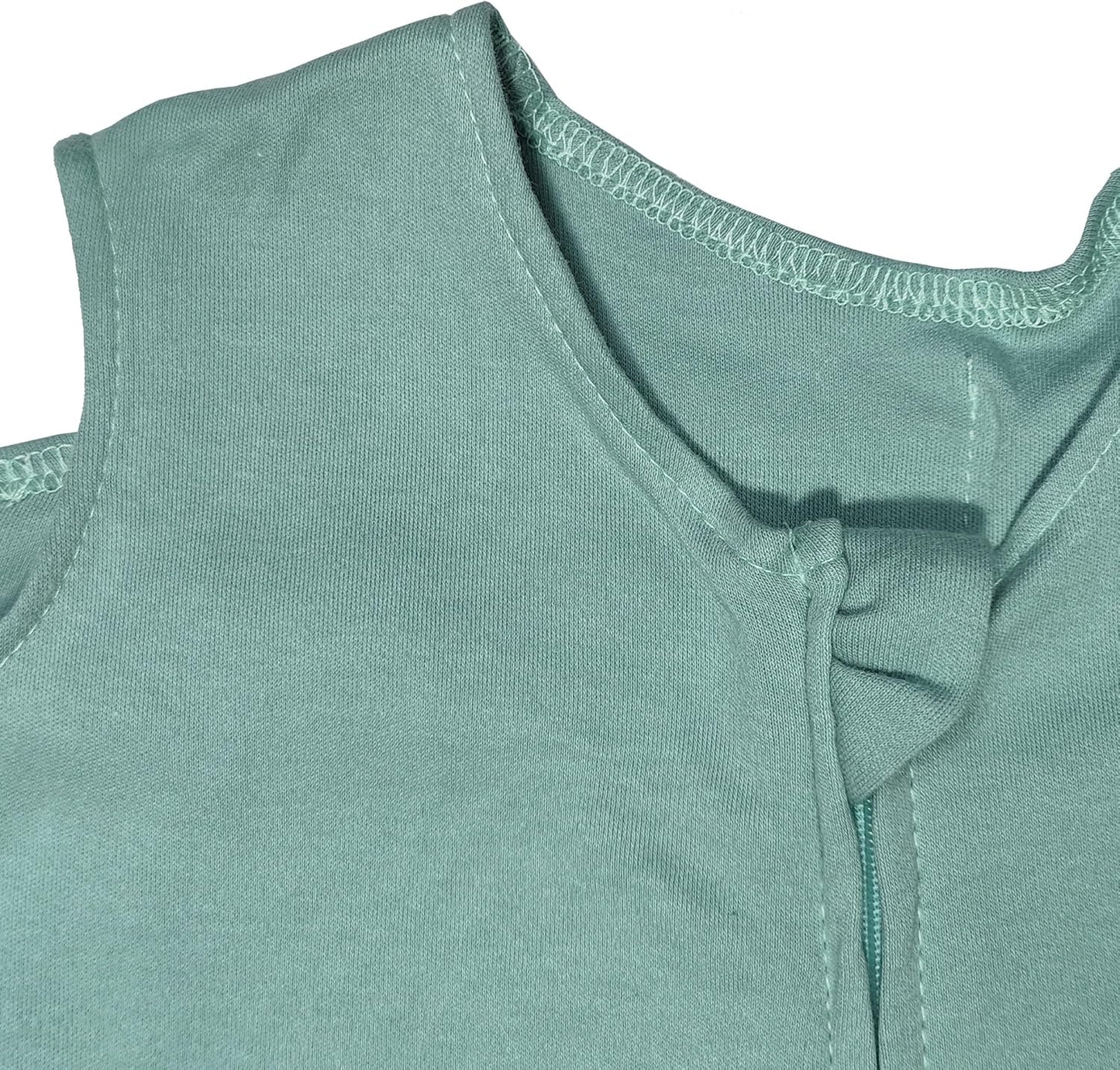Skiennix Adjustable Cotton Swaddle Sleep Sack - Soft & Breathable Wearable Blanket for Babies 3-6 Months | Cozy Grayish Blue Design