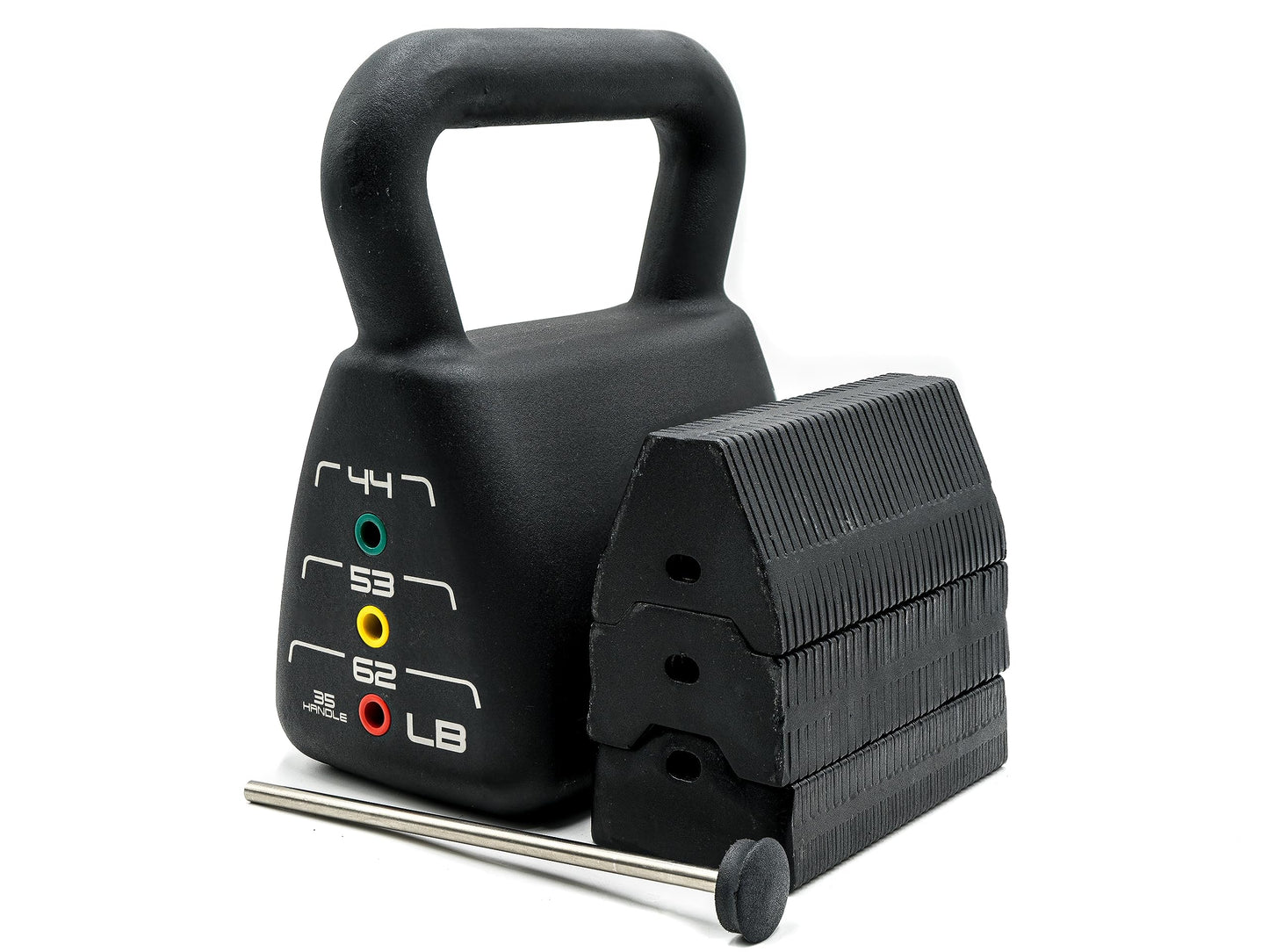 PowerBlock Adjustable Heavy Kettlebell – 35-62 lb. Weight Set, Durable Long Lasting Build, Innovative Workout Equipment, Weights for Home & Commercial Gyms, Adjustable Kettlebell Weights