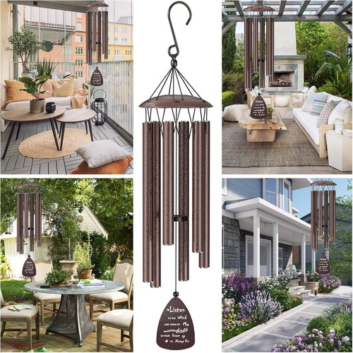 Memorial Wind Chimes by [Brand Name] - Heartfelt Sympathy Gift for Loss of Loved One | Perfect for Garden & Outdoor Use