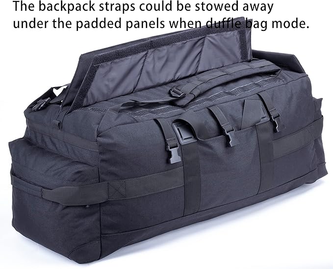 Large Military Duffle Bag Backpack Tactical Field Gear Equipment Duffel Bag Army Deployment Bag 85L