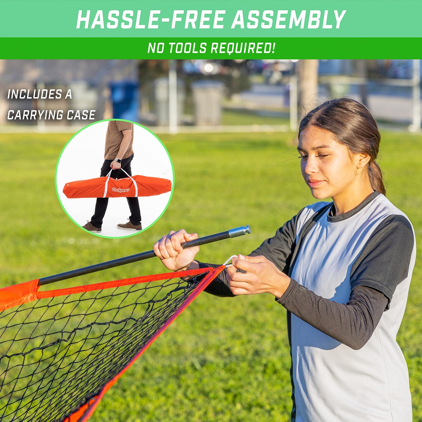 GoSports Strike Net 12 ft x 8 ft Soccer Training Goal - Practice Net for All Skill Levels