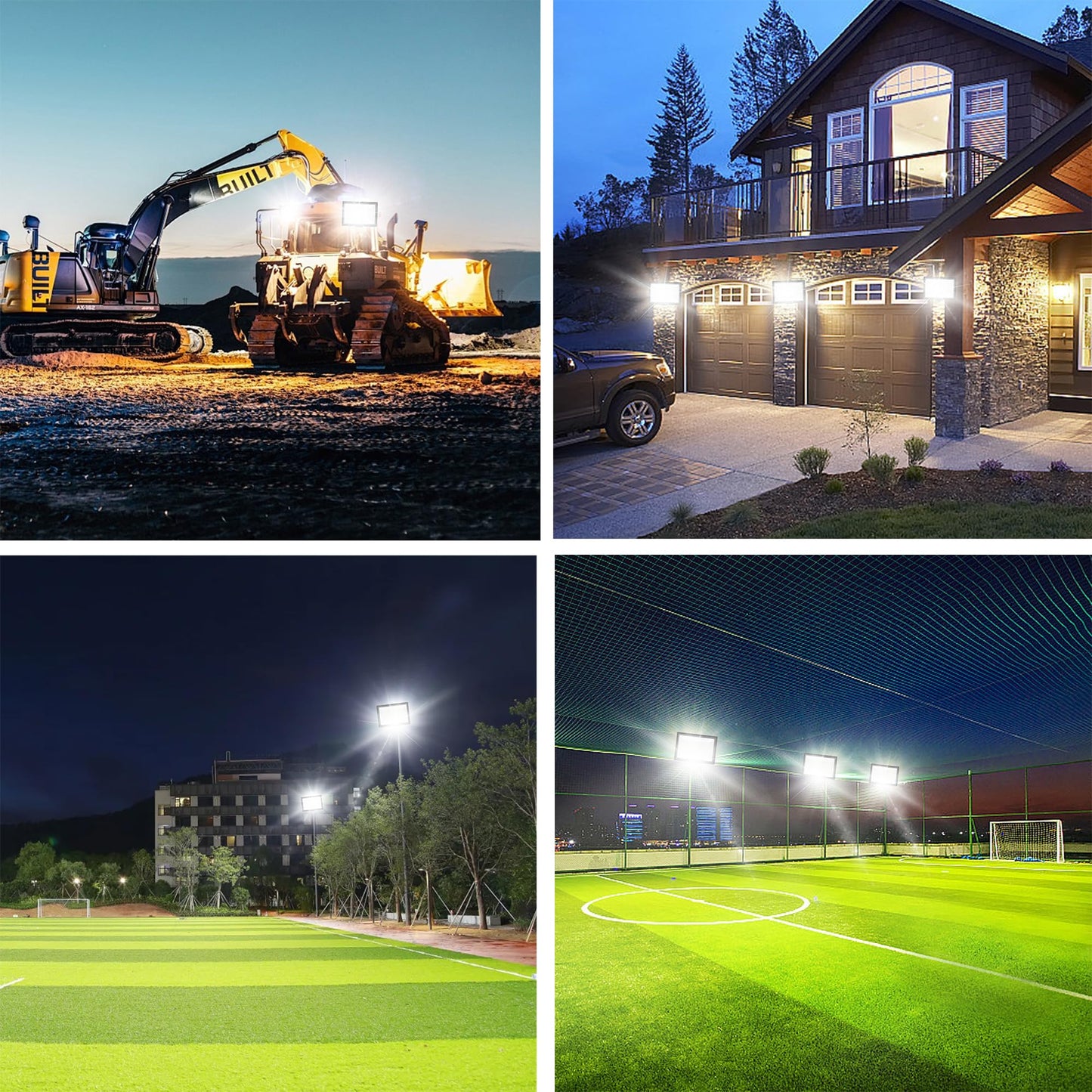 Gopretty 800W LED Flood Light Outdoor,3600W Equivalent Super Bright FloodLight with Plug,80000LM 6000K Daylight White IP66 Waterproof Commercial Lighting for Sports Fields,Courts, Arena, Stadium