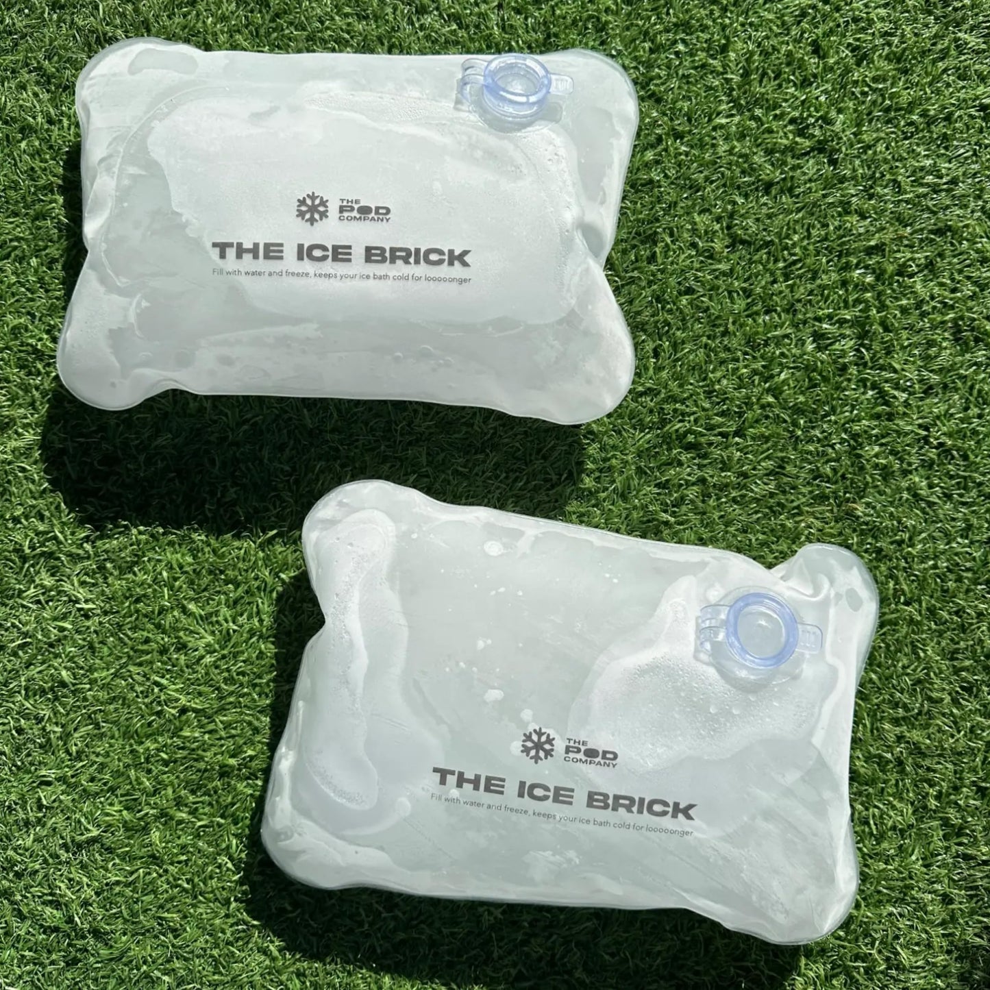 6-Pack Ice Brick, Reusable 3 lb Ice Blocks for Cold Plunge, Long-Lasting Cooling for Colder Water Longer, Durable Refillable Ice Bricks, Fill to 90% Max, The Pod Company