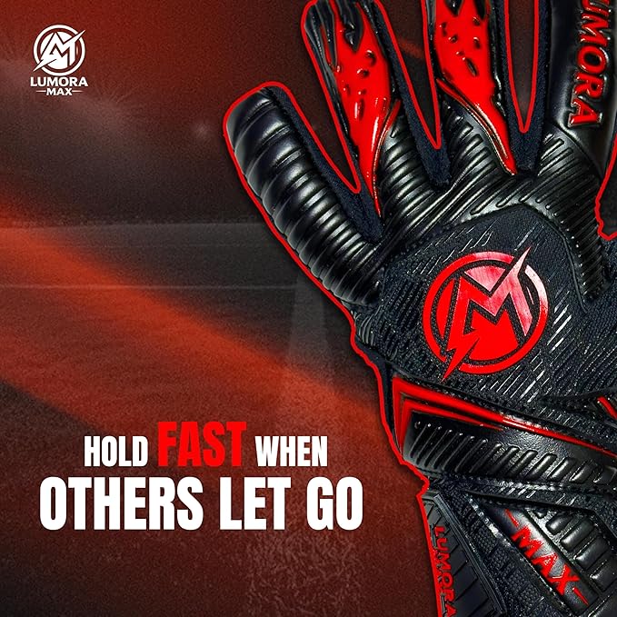 Goalkeeper Gloves-Professional Negative Cut Goalie Gloves with Contact Max Grip, 4mm Foam Padding & Airprene Backhand| No Finger Save, All-Weather Performance. Sizes (7-10)