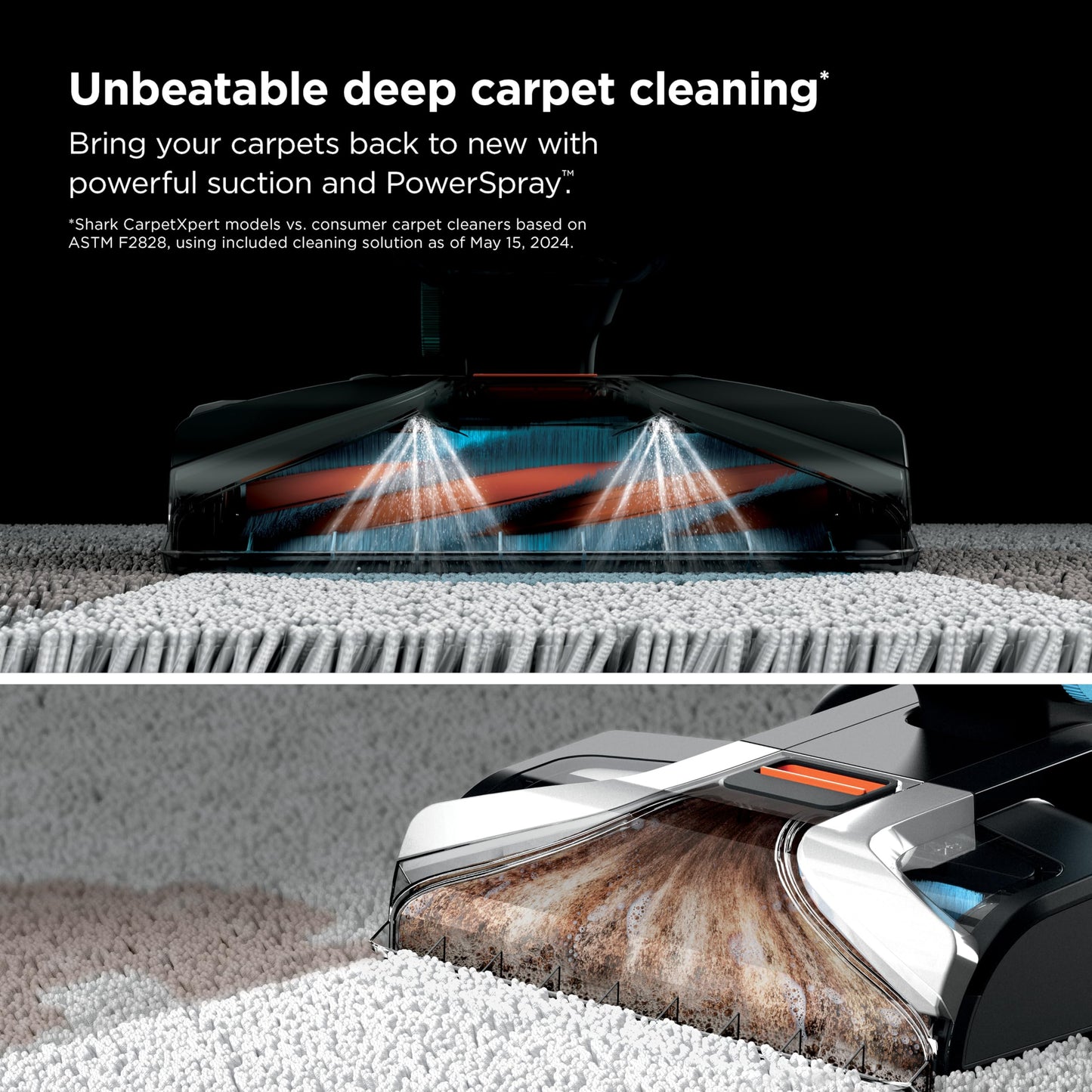 Shark CarpetXpert | Upright Carpet, Area Rug & Upholstery Cleaner | Carpet Shampooer with StainStriker Handheld Tough Stain Eliminator | Removes Tough Stains & Odors | 3 Cleaning Tools | White | EX201