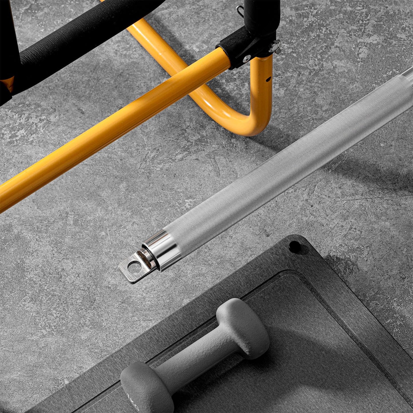 Blulu Aluminum Double Swivel Bar LAT Pull Down Bar Double Hook for Dual-Stack Functional Trainers, LAT Pulldown Attachments, Knurled Grip 220lbs Weight Capacity, 42 Inch
