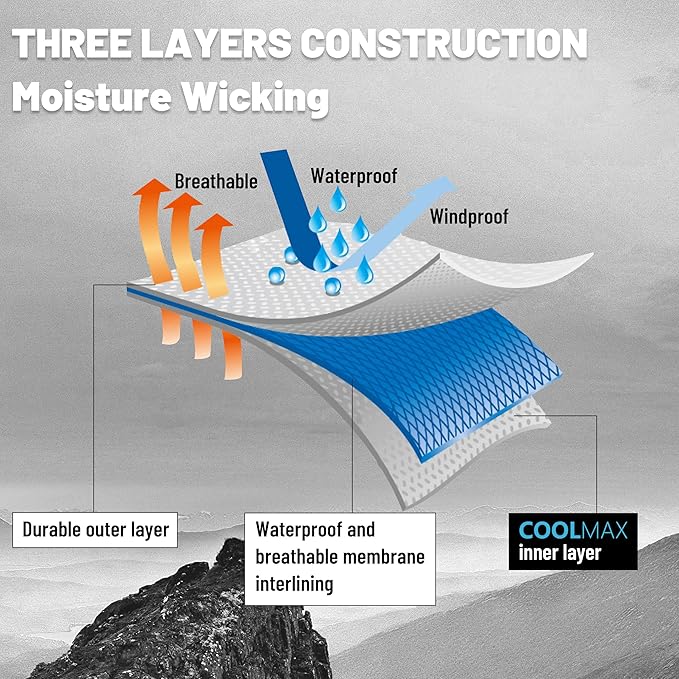 Waterproof Socks, Men Women Knee High Hiking Kayaking Socks 1 Pair