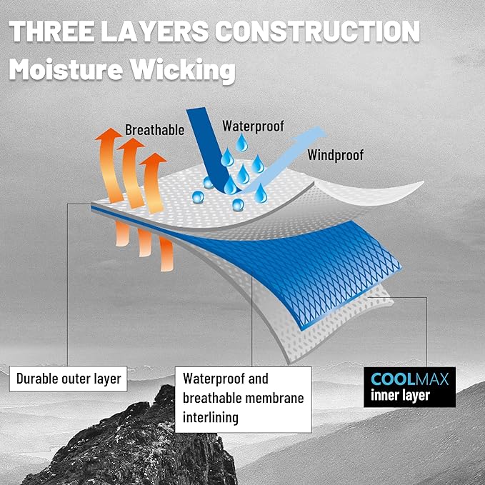 Waterproof Socks, Men Women Knee High Hiking Kayaking Socks 1 Pair