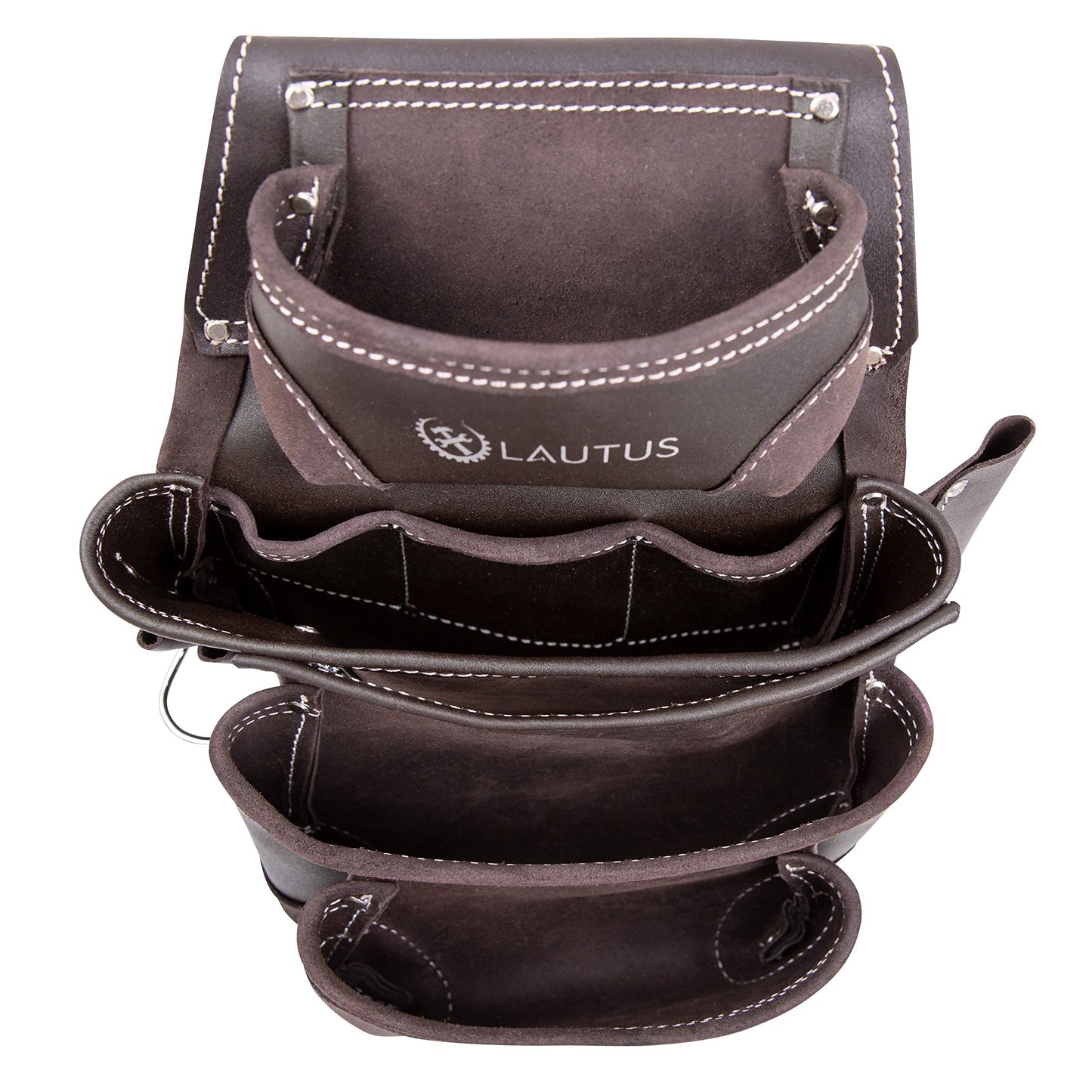 LAUTUS Oiled Tanned Rig Tool Belt/Pouch/Bag, Carpenter, Construction, Framers, Handyman, Electrician