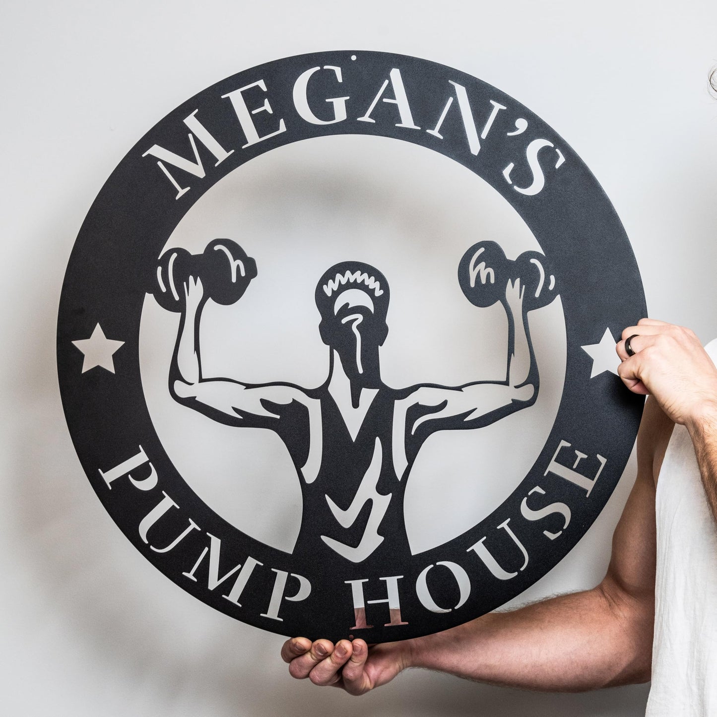 Personalized Ladies Fitness Home Gym Sign | Metal Work Out Decor | Custom Gym Name Sign | Workout Wall Art, Personalized Gifts, Gym Wall Art