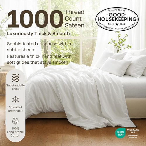 California Design Den Pillow Cases - Set of 2 Queen Size, 1000 Thread Count Soft 100% Cotton - Beige